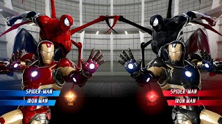 Iron Man Spider-Man (Red) vs. Iron Man Spider-Man (Black) Fight - Marvel vs Capcom Infinite