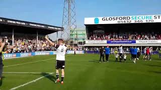 Hereford FC legend Purds Standing Ovation Champions