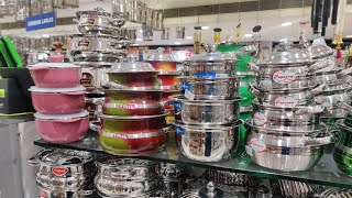 T.Nagar Pothys hyper Stainless steel, iron vessels, storage stainless steel containers, idly  plates