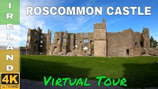 Virtual Walk in Roscommon Castle 4k | Walking Tour Ireland with Nature Sounds