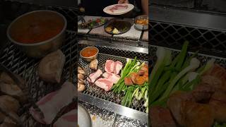 Charcoal-grilled Black Pork (흑돼지 숯불구이) in Eulji-ro (을지로) #서울 #seoul