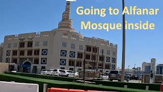 Ramadan Juma tul widah in Qatar Doha going to Alfanar mosque in side walking video