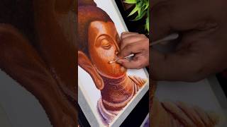 Gautam Buddha Drawing, ( In Progress ) #shorts #art #drawing #buddha