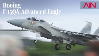 Qatar Emiri Air Force Boeing F-15QA Advanced Eagle Flies at Farnborough Airshow – AIN