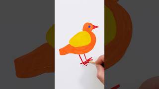 Bird Acrylic Painting for Kids  #shorts #painting #art #viral