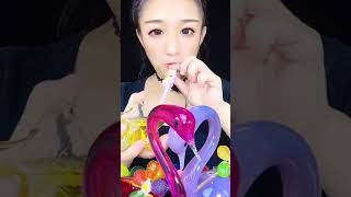 ASMR GALAXY HONEY COMB, MAGIC JUICE, JELLY NOODLES, MERMAID TAIL, EDIBLE CUP EATING SOUNDS MUKBANG