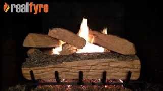 Peterson Real Fyre Split Oak Log Set, Shown With the G45 Burner