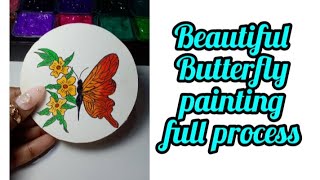 Butterfly on flowers drawing & colouring full process.🌼🦋 #easydrawing #easycolouring #art #painting