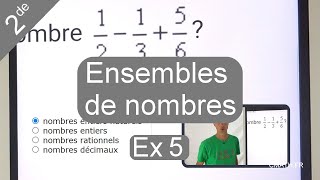 Exercice 5 : exercice sur les ensembles de nombres