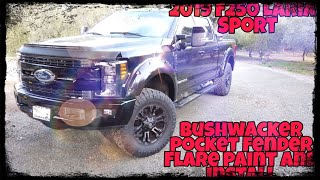 2019 F250 Upgrade - How to paint and install Bushwacker pocket style fender flares rattle can paint