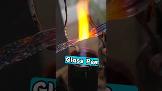 Process of Making a Glass Pen ✨ Fascinating Masterpiece 🖋️ Handcrafted Glass Art 🔥 #ytshorts