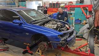 Portable Auto Body Frame Straightener, 10 Ton Puller Hydraulic. Repairing my wrecked 05 Pontiac GTO.