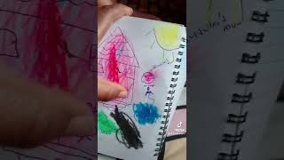 My 3years Old Drew Our Family Home with Rainbow Colors