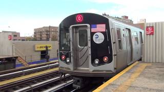 MTA Subways - Kawasaki R160B #8838 on the (Q) departing 30th Avenue (2016 Video)