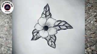 How to draw flower easy step by step for beginners