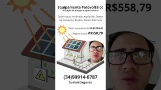 Energia Solar -Seguro do Sistema Fotovoltáico #shorts