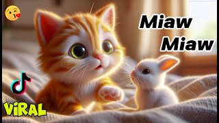 The Kitten and the rabbit - A Friendship Sad Story Miaw Miaw Miaw Miaw Sad Song Cat Visual