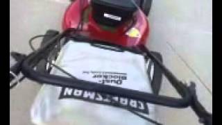 Mowing with the craftrsman push mower