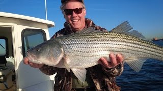 NJ Striper Fishing! Ken Beam wrangles up Springtime NJ Stripers!