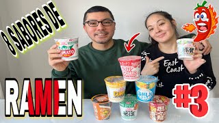 PROBANDO 8 SABORES DE RAMEN JAPONESES - NOS TOCO LOS PICANTES 🌶🍜