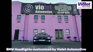 BMW Z4 headlights customized by Violet Automotive