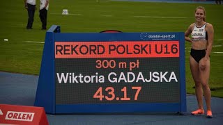 Rekord Polski Młodzików! / 300m ppł kobiet / Wiktoria GADAJSKA szybsza od Karoliny KOŁECZEK!!!