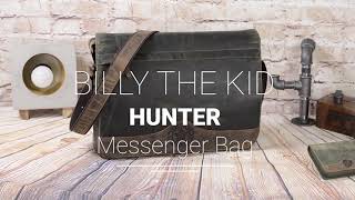 Billy the Kid Messenger Bag Umhängetasche Leder Hunter oliv 0850-30