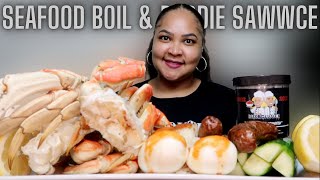 TRYING BADDIE SAWWCE WITH A DUNGENESS CRAB SEAFOOD BOIL | @Shai.b