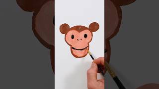 Monkey 🐵 Painting! Art for Kids  #shorts #painting #art #viral