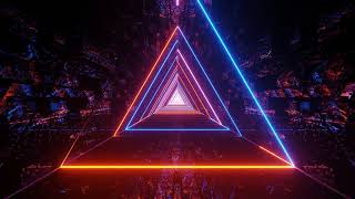 #Футаж треугольный неоновый яркий туннель  ◄4K•HD► #Footage triangle neon bright tunnel