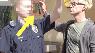 NEVER do this to a COP!! Magic Prank!