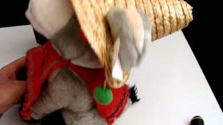 SINGING Animated CHRISTMAS DONKEY FELIZ NAVIDAD MOVES MOUTH PBC  like in SHREK