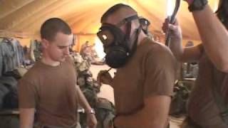 Robert Riggs Embedded Reporter US Soldiers Train for WMD Attack During Invasion  of  Iraq 2003