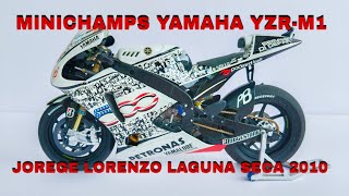 Minichamps Yamaha YZR-M1 MotoGP ▪ Jorge Lorenzo ▪ Skala 1:12 ▪ Spesial livery Laguna seca