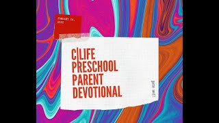 Preschool Parent Devo 1/14/2021