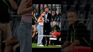 David Beckham with Daughter Harper #davidbeckham #harperbeckham