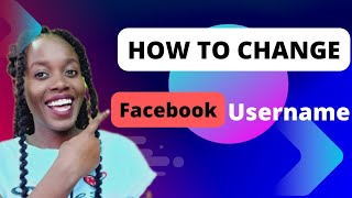 HOW TO CHANGE FACEBOOK USERNAME IN 1 MINUTE