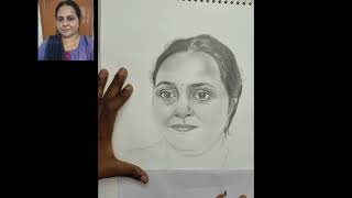 beautiful portrait of a woman by pencil