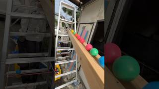 New marble run course★Goldfish bowl colorful wooden ball  #asmr