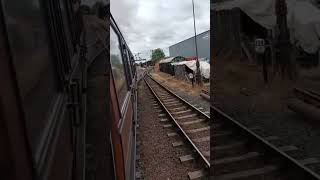 On board a steam train departing Severn Valley railway Kidderminster