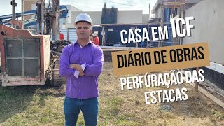 Diário de Obras #3 - casa em ICF - Perfuração das estacas | ARQUITETANDO OBRAS