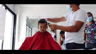 BARBERING THE 3 YEARS OLD BABY BOY...