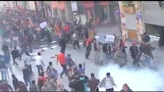 Die Polizei griff die Demonstranten in Istanbul