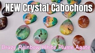 🔮New Crystal Cabochons! RAINBOW Druzy Agate❤️Online Crystal SHOP #cabochons #crystalshop #crystals