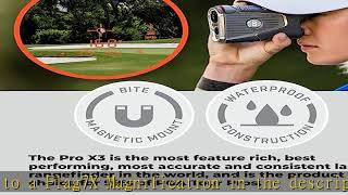 Bushnell PRO XE/X3 Advanced Laser Golf Rangefinder with Included Carrying Case, Carabiner, Lens Clo