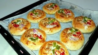 فطائر بالجبنة اللذيذة والهشة بعجينة قطنية! Pies or mini pizza🍕