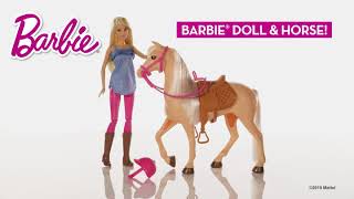 Set Barbie by Mattel Family Pets papusa cu cal