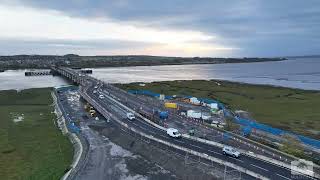 Kincardine Bridge upgrade - temporary bridge in operation