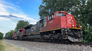 CN 8847 SD70M-2 w/ P5 Leads CN A406 in Ripley, TN