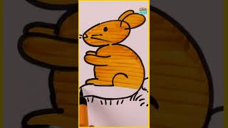 Rabbit Drawing & Coloring #shorts #diy #learning #education #ytshorts #preschool